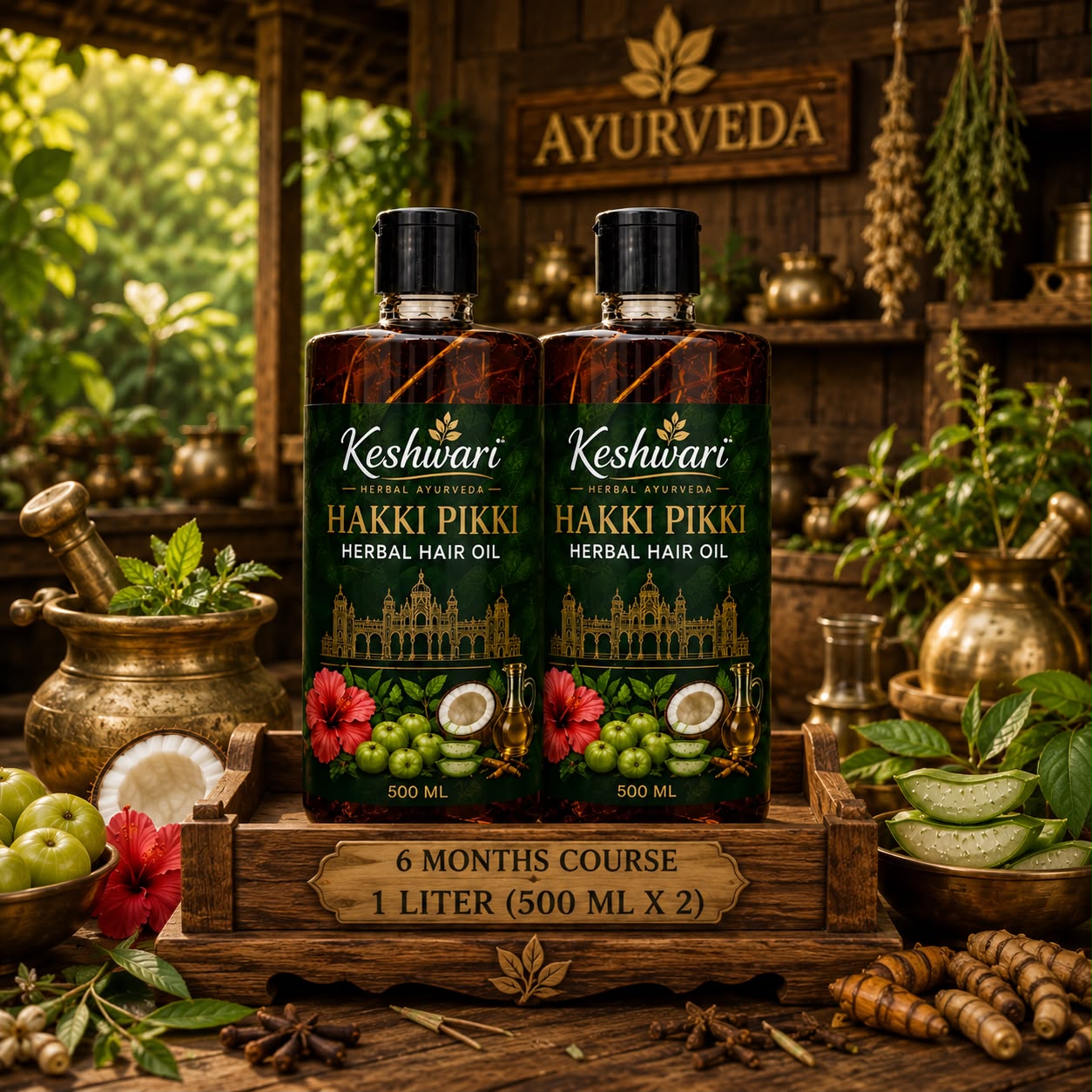 MYSORE KESHWARI HAKKI PIKKI HERBAL HAIR OIL