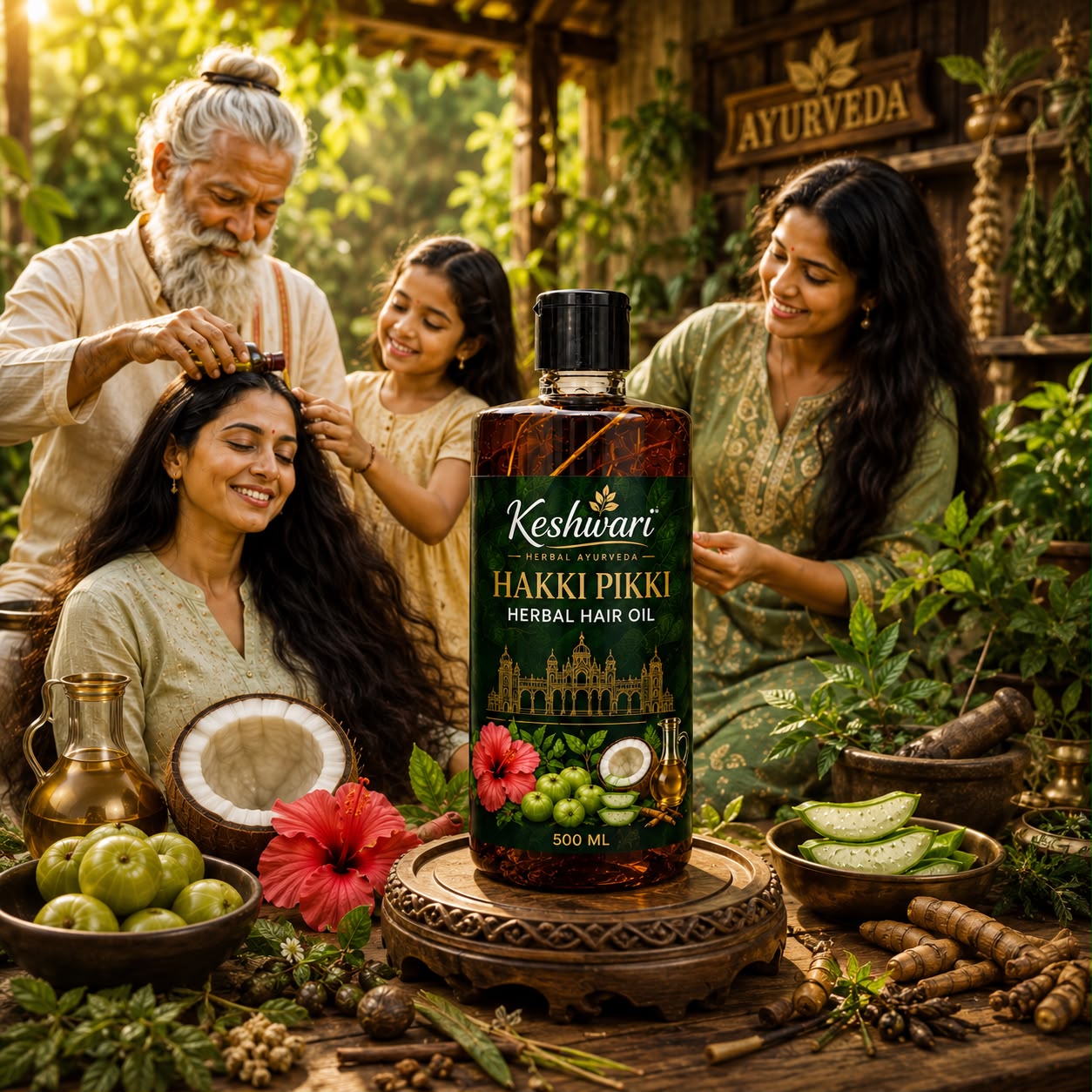 MYSORE KESHWARI HAKKI PIKKI HERBAL HAIR OIL