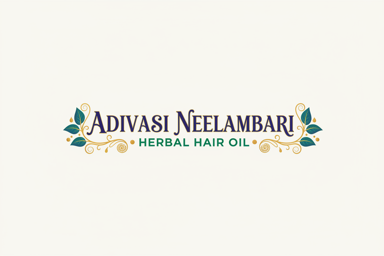 create an logo full width for adivasi neelambari herbal hair oil