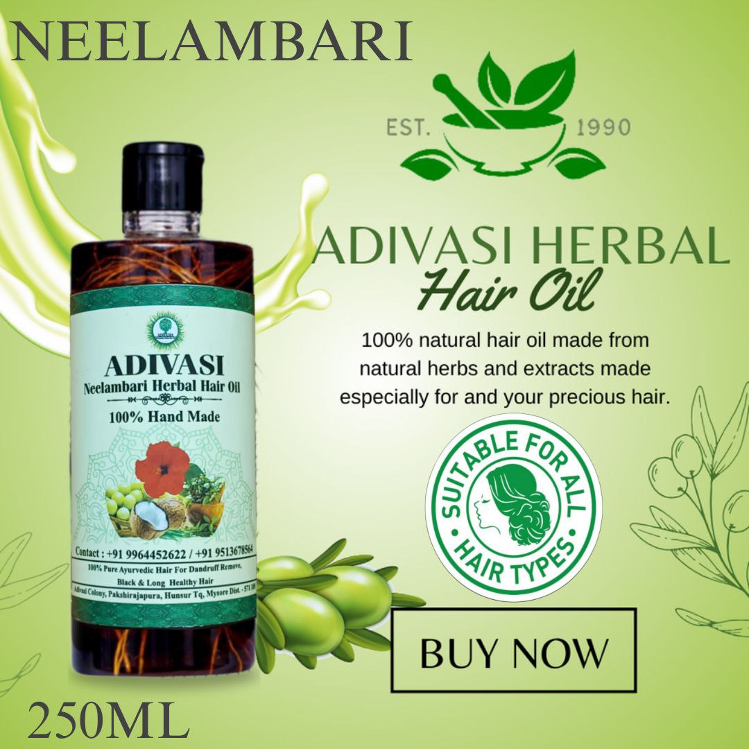 Adivasi Neelambari Herbal Hair Oil🌿
