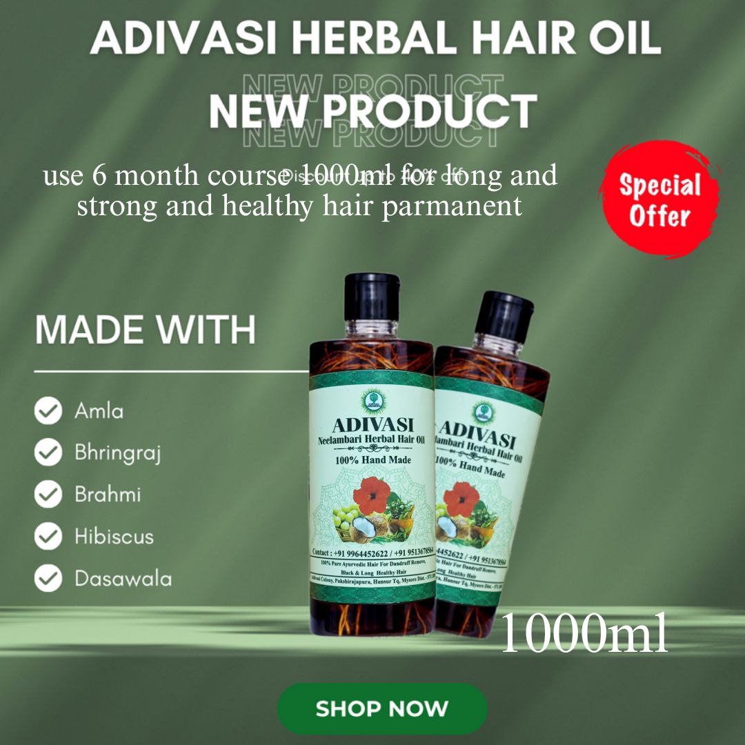 Adivasi Neelambari Herbal Hair Oil🌿